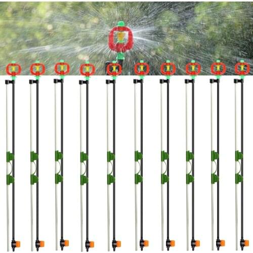 360 Degree Round Wheel Rotating Sprinkler apple type Nozzle w/ Pile Connector Suspension Atomization Irrigation garden Watering