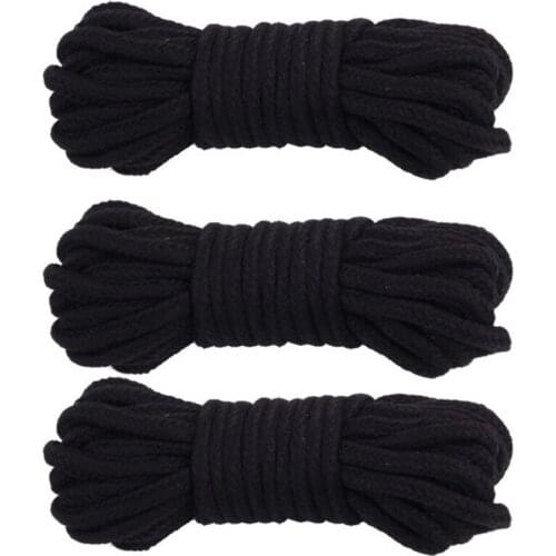Wschic 3Pcs Soft Cotton Rope,32 Feet Multi-Function Natural Durable Braided