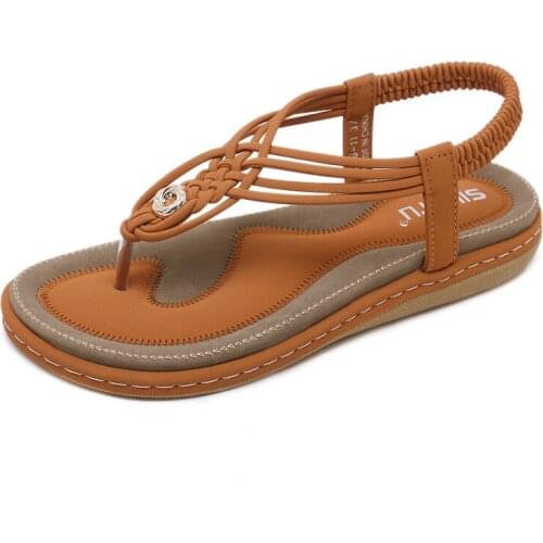 New Summer New Style Women Sandal Flat Heel Summer Casual Shoes Woman Soft Bottom Sandalias Thong Sandal Plus Szie