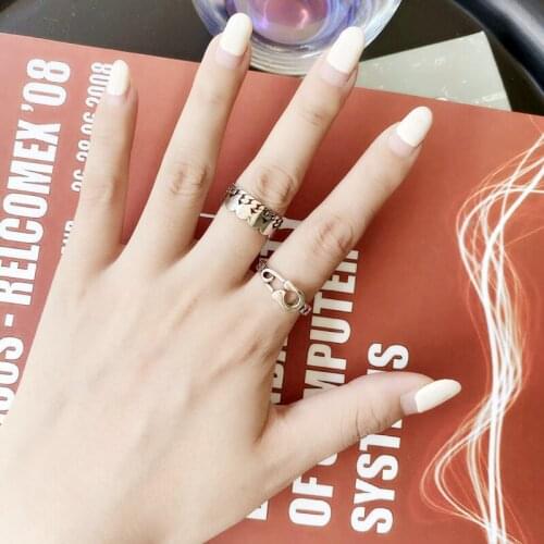 VENTFILLE 925 Sterling Silver Ring female simple fashion personality retro ins cold wind Personality Adjustable Ring Jewelry