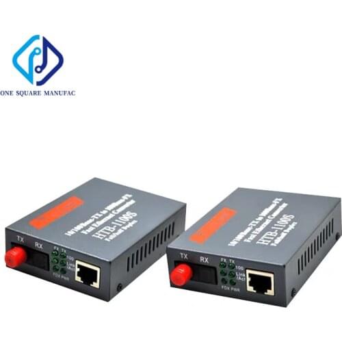 1pair HTB-1100S-FC-A/B 20KM-Single-Fiber 25KM-Double-Fiber Optical Media Converter 10/100Mbps RJ45 Single-Mode
