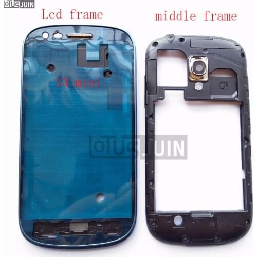 1pcs Middle Housing Frame Cover + LCD Front Display Frame Bezel for Samsung Galaxy S3 mini GT-I8190 Replacement