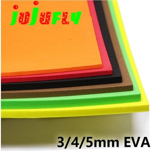 Premium thick 3mm/4mm/5mm fly tying EVA foam square foam paper 2sheets pack floating terrestrial insect fly lure tying materials
