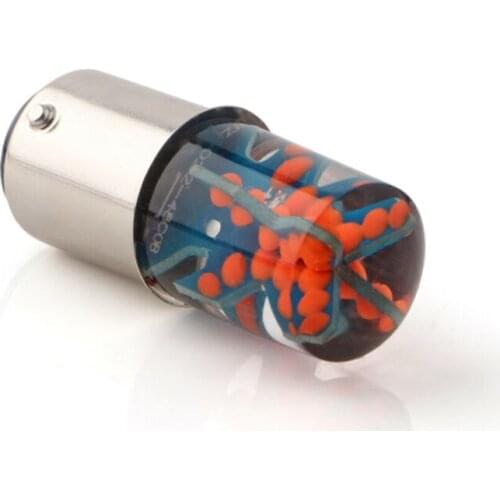 2Pcs Red 1157 Strobe LED Bulbs BAY15D COB 48-LED Bulb Car Strobe Flash Light Auto Tail Brake Lamp Tail Light