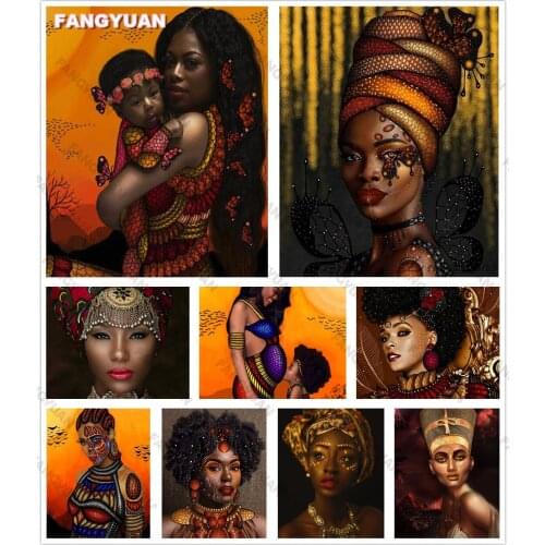 5D Diy Diamond Art Painting Accessories Retro Gold Black Female Full Drill Diamond Embroidery Mosaic Cross Stitch Kit Home Deco