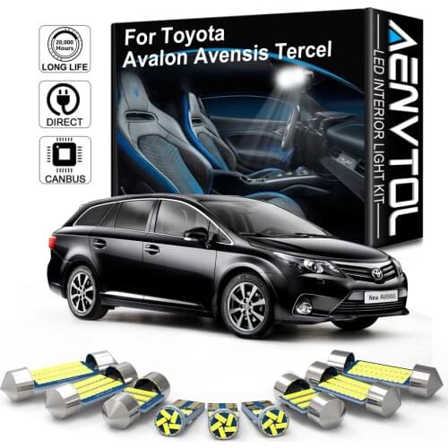 AENVTOL Canbus For Toyota Avalon Avensis T22 T25 T27 Tercel 1992 1996 1997 1998 1999 2000 2001 2005 2006 2007 LED Interior Light