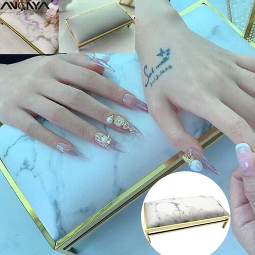 ANGNYA PU Leather Manicure Table Nail Art Hand Pillow Manicure Arm Rest Cushion For Nail Art Salon Manicure Nail Art Cushion
