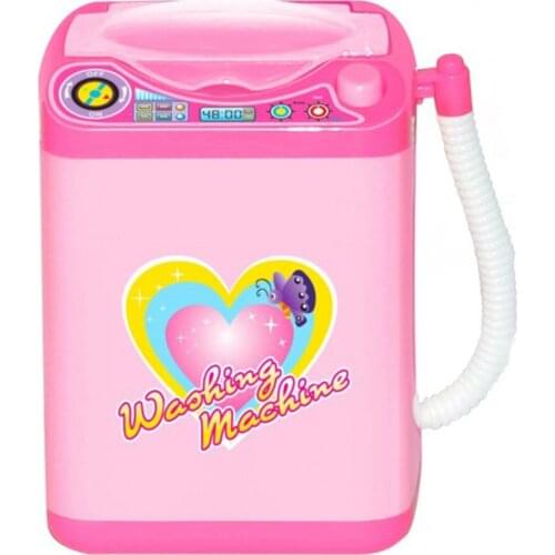 Mini Automatic Washing Machine Toys Children Furniture Toys Makeup Brush Cleaner Random Pattern
