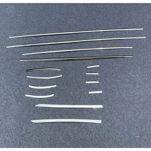 Car Accessories 14 Pcs Stainless Steel Window Trim Kit For Toyota Sienta Silver Window Sticker Styling Trim Strip Exterior