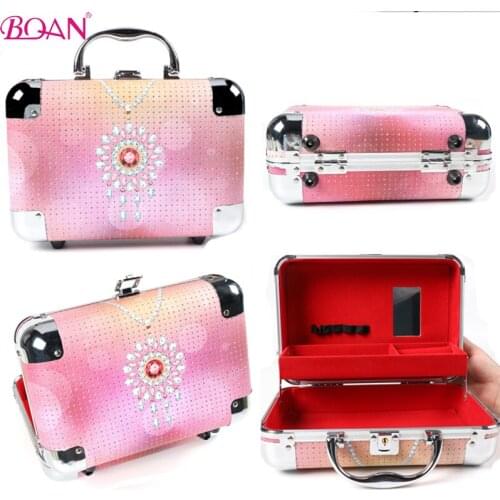 BQAN Multilayer Clapboard Cosmetic Bag Case Beauty Salon Nail Art Tool Bin Fashion Makeup Organizer Large Capacity Manicure Case