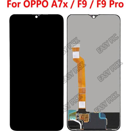 For OPPO F9 / F9 Pro CPH1823 CPH1825 CPH1881 LCD Display Touch Screen Digitizer Assembly Free Tools For Oppo A7x PBMM00 PBBT00