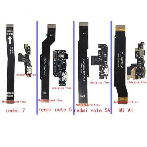 For Xiaomi Mi A1Redmi Note 5 Note 5A redmi 7 main board mainboard cable flex USB charging port flex cable microphone