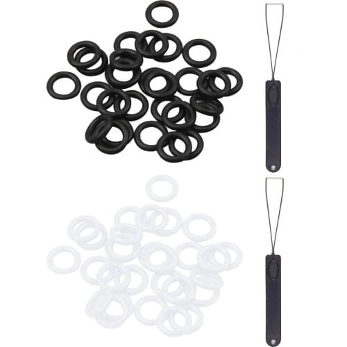 Elisona 100PCS Slicone Rubber O-Ring Switch Noise Buffer Dampeners O Ring with Keycap Puller for Mechanical Keyboard