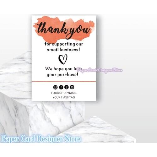 Custom Business Thank You Card Template, Thank You For Your Order Cards Small Business, Online Business Thank You Package Insert