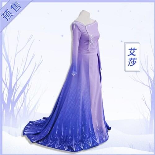 Halloween Christmas Adult Cosplay Costume Elsa and Anna Dress