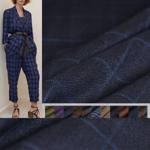 Red Raspberry Palid Worsted Yarn Dyed Wool Fabrics Garment Materials Autumn Women Suits Jacket Sewing Tailor Cloth Freeshipping