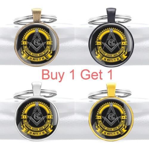 Buy 1 Get 1 Fashion Masonic Making Good Men Better Glass Dome Key Chain Classic Men Women Eye of God Jewelry Gifts Key Ring