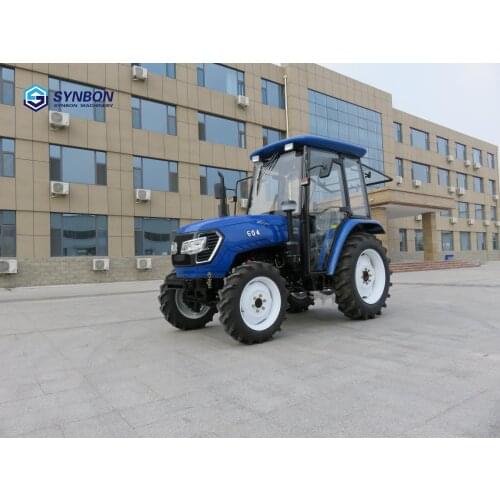 SYNBON new 60HP 4 wheel drive tractor high power farm hydraulic tractor multiple auxiliary tools agriculture machinery SY604