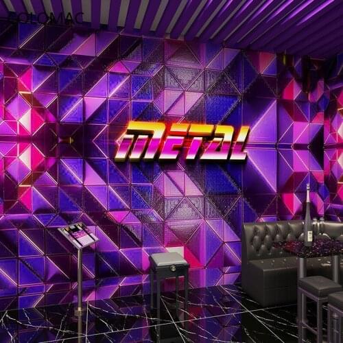 Colomac Customized Cool Technology Line Wallpaper Internet Cafe Metal Geometric Background Wall Concave-convex Mural Dropship
