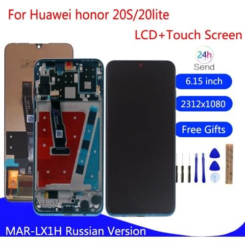 Original For Huawei Honor 20S LCD Display Touch Screen Digitizer Panel Replacement For Honor 20 lite MAR-LX1H Screen LCD Display