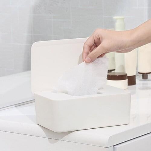 Plastic Tissue Box Wet Tissue Holder Baby Wipes Paper Storage Box Paper Towel Dispenser Home Napkin Organizer