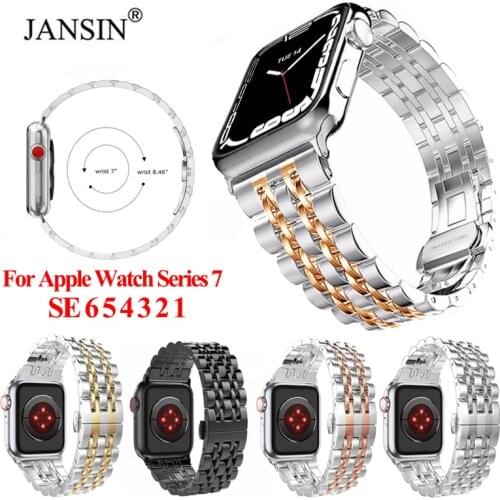 Bracelet Strap For Apple Watch 42mm 38mm Stainless Steel Metal Watchband Bracelet Band for iWatch 44mm 40mm Series SE 6 5 4 3 2
