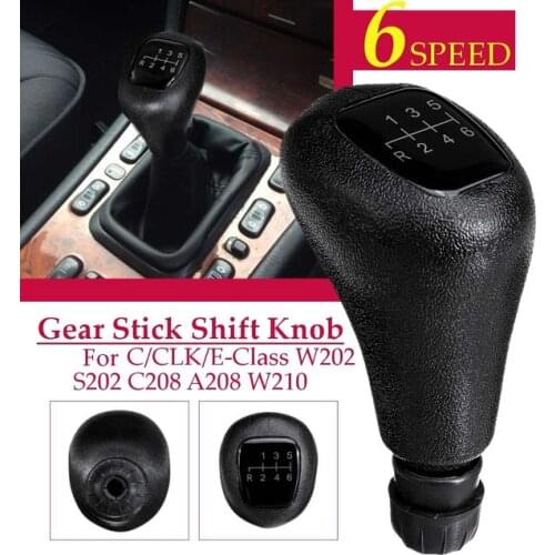 6 Speed Manual Leather Gear Shift Knob Shifter Lever for Mercedes Benz C Class W202 CLK Class W208 E Class W210