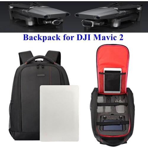 Mavic 2 Backpack Carrying Case Anti-Shock Box RC Drone Body Remote Control with Screen Storage for DJI Mavic 2 Zoom/Pro Drones
