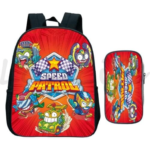 Super Zings Backpacks Super things Primary School Bag Mochila Kindergarten Bookbag Toddler 2pcs Set Gift(Rucksack Pen Bag)
