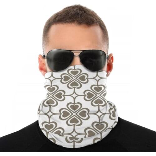 Gray White Plaid Magic Scarf Neck Face Mask Unisex Fashion Tube Scarf Balaclava Bandana Dustproof Headband Outdoor Hiking