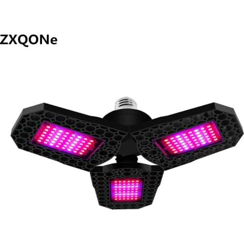 E27 led grow light 108/126/144 leds 660NM+450NM 90 degree folding grow lamp for indoor grow tent plant vegetables growth