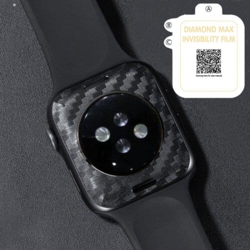 3D Carbon Fiber Sticker Back Cover Hydrogel Film Screen Protector For iwatch Apple Watch Series 2/3/4/5/6/SE 38mm 42mm 40mm 44mm