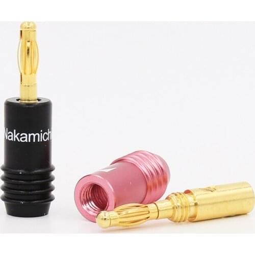 Free shipping 8pcs Nakamichi High Performance Gold Plated Audio Grade Banana Connector
