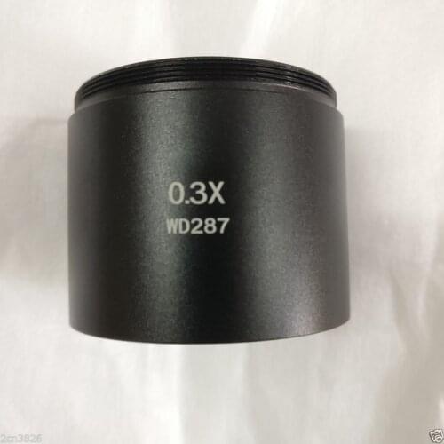 Stereo Microscope Auxiliary Objective Barlow Lens 1-7/8" (48mm) Mounting Thread WD287 0.3x 1PC