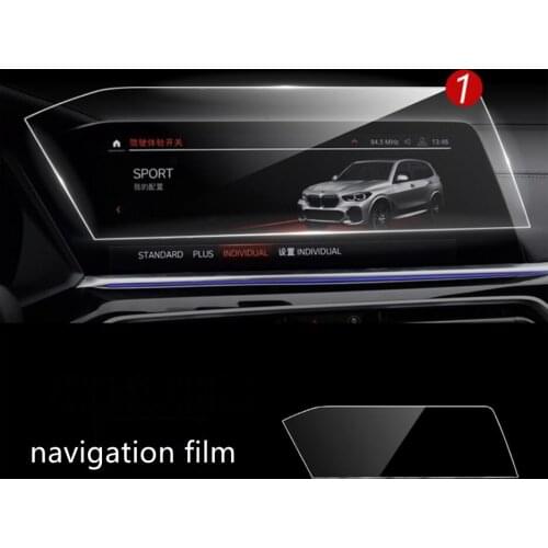 Car TPU Navigation Protective Film DVD Touchscreen Display LCD Instrument Panel Guard For BMW X5 G05 2019 Accessories