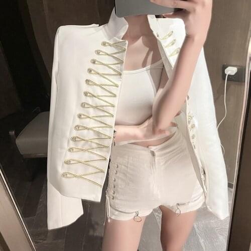 Women 's Outwear 2020 Korean Style Vintage Singble Breasted Blazers Temperament Notched Collar Long Sleeve Jackets Female