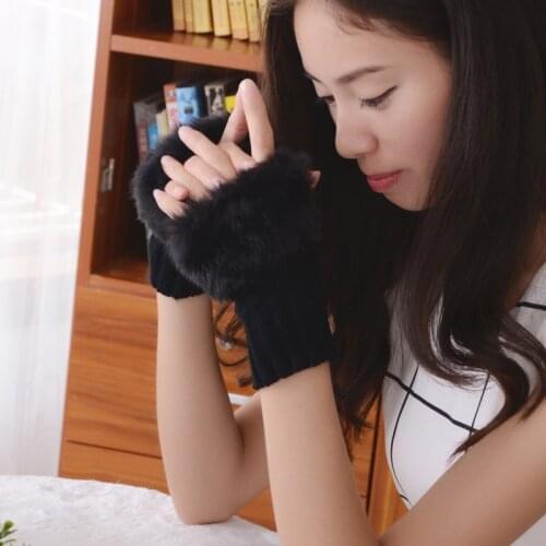 1Pair Women Gloves Knitted Fingerless Keep Warm Wrist Crochet Knitted Gloves Knitting Mittens Winter Autumn Warmer