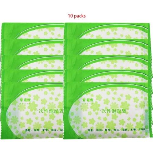 10 Pack Disposable Bathtub Cover Liner Ultra Large Plastic Folding Bag Travel