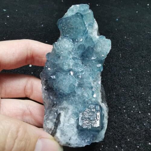 135g natural blue-green fluorite mineral ring vein healing teaching specimen stone decoration collection ornaments