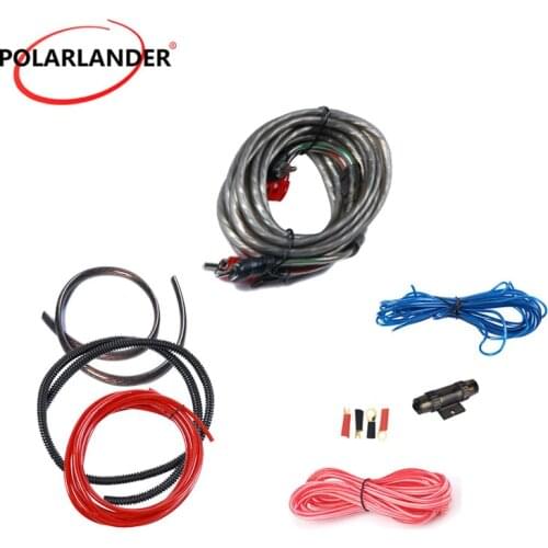 1500W 4GA Car Audio Wires Cable 60 AMP Fuse Holder Whole Sale Amplifier Subwoofer Speaker New 4GA Power Cable Installation Kit