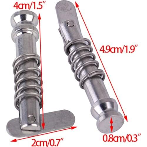 2pcs Silver Metal Quick Release Pin Deck Hinge Boat Marine Yatchs Ships Hardware Fitting Parts