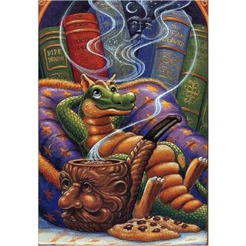 5d diy, diamond painting cross stitch, diamond mosaic, full diamond embroidery, cartoon, dragon, rest, new year decoration