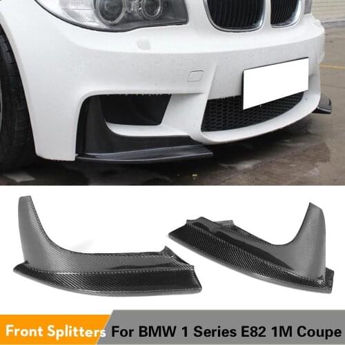 Carbon Fiber / FRP Car Front Bumper Lip Splitters Valance Flaps Winglets Cupwings for BMW 1 Series 1M Base Coupe 2011- 2013