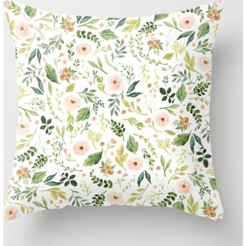 Botanical Spring Flowers Cushion Cover Decorative Pillow Cover Case Seat Car Home Decor Throw Pillowcase Decoration