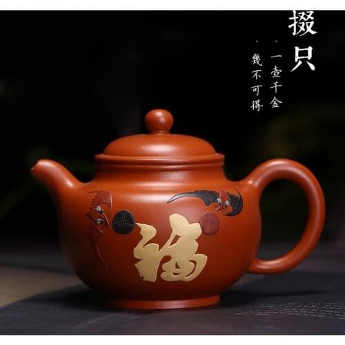 Tea zhu Duo mud mud painting are recommended only wholesale handmade purple red single pot color mud painting gift pot