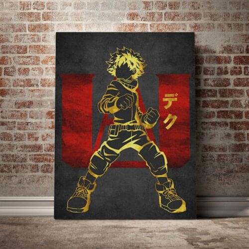 Deku My Hero Academia BNHA Poster Canvas Wall Art Decoration prints for living Kid Children room Home bedroom decor painting
