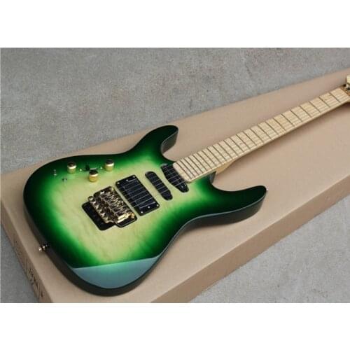 Double shake 24 left hand electric guitar cloud pattern veneer blue active pickup can be cut order free delivery