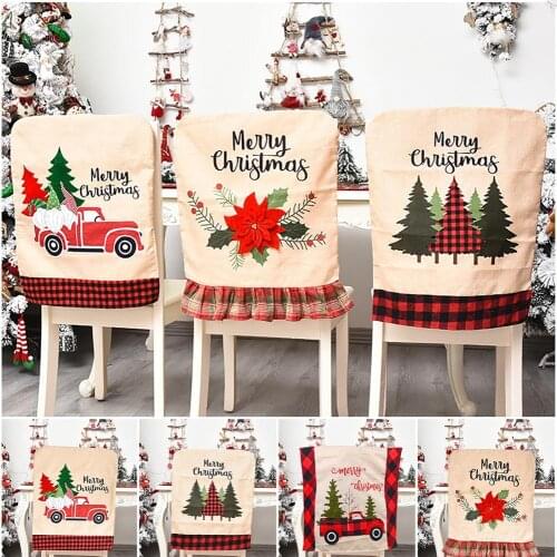 FENGRISE Christmas Chair Cover Merry Christmas Decoration For Home 2020 Christmas Ornament Navidad Xmas Gifts Happy New Year 202