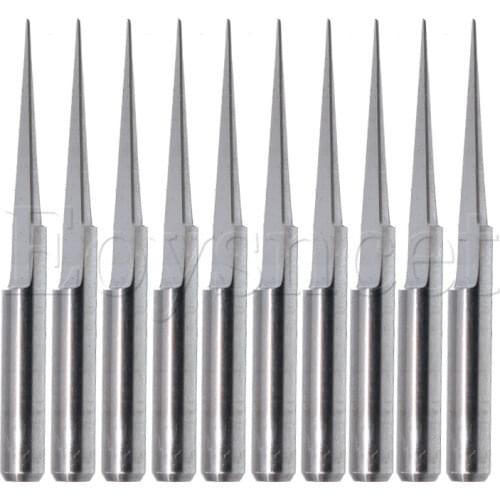 10Pcs 0.3mm 10 Degree CNC Router Tool Engraving Bits for Double Color Plate