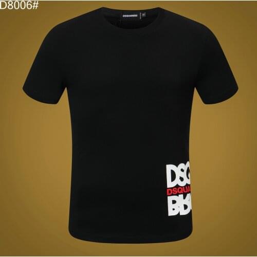 DSQUARED2 Mens Womens classic solid Printed Letters Round Neck Short Sleeve Street Hip Hop Cotton Tee T-Shirt streetwear
